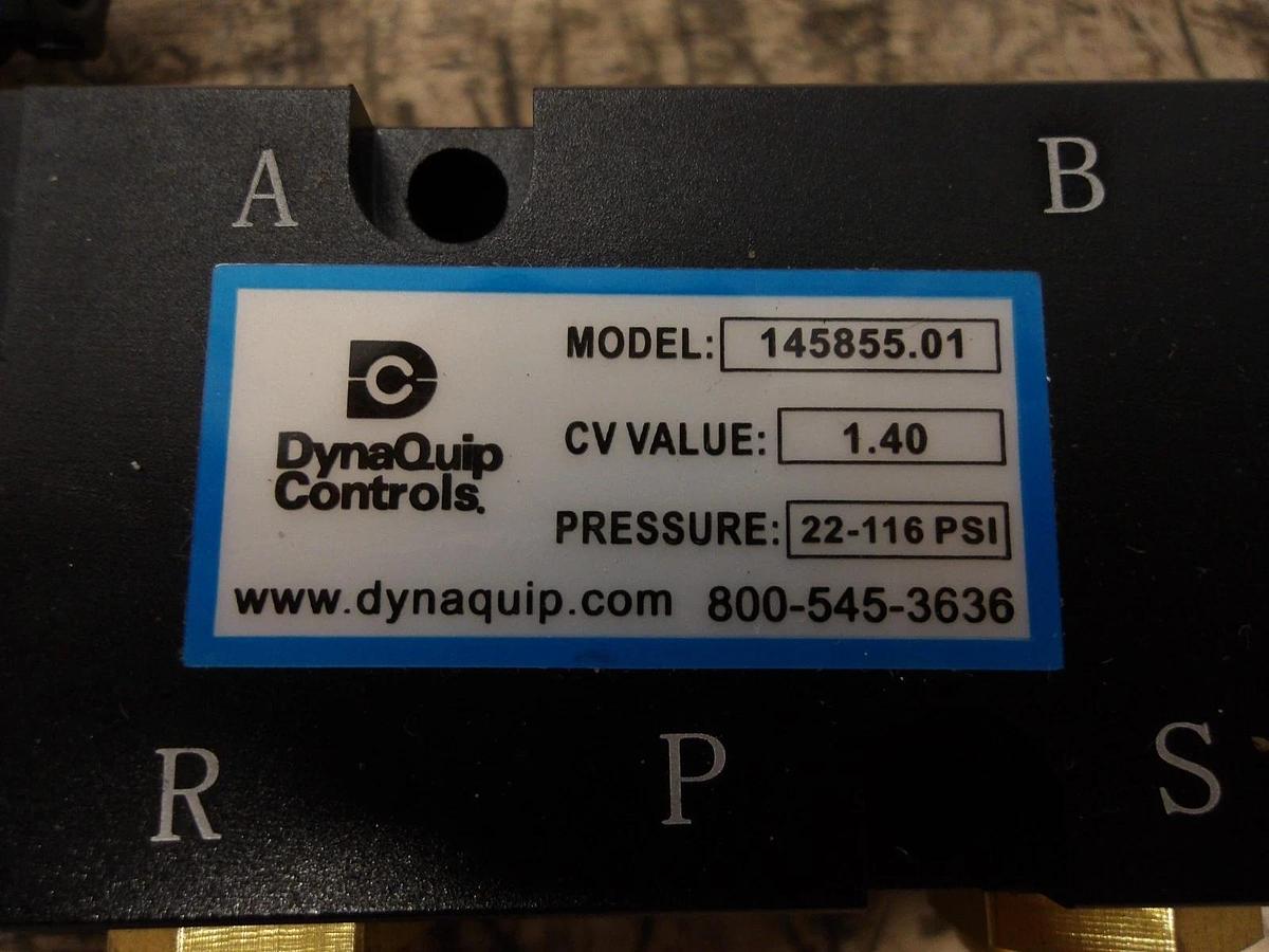 Used DYNAQUIP 145855.01 SOLENOID VALVE, #41912G NEW