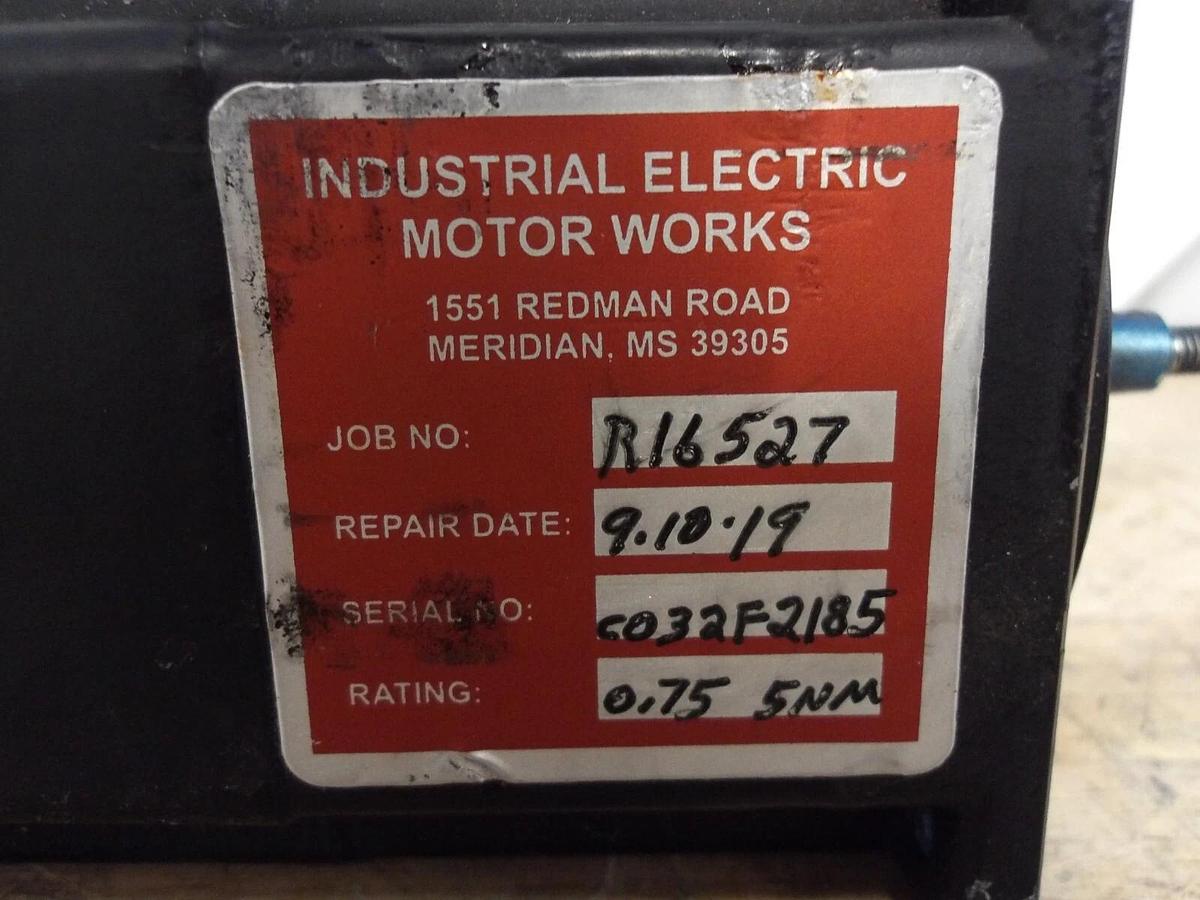 Used FANUC A06B-0212-B605 AC SERVO MOTOR, 4000 RPM, #5141053G REMANUFACTURED