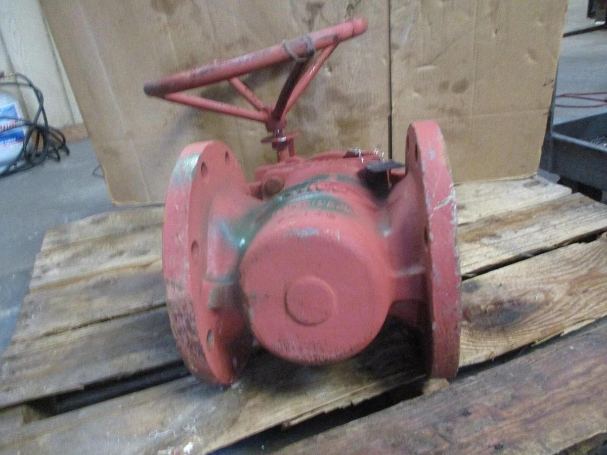 Used DURCO 6" STEEL PLUG VALVE, #625133J NEW