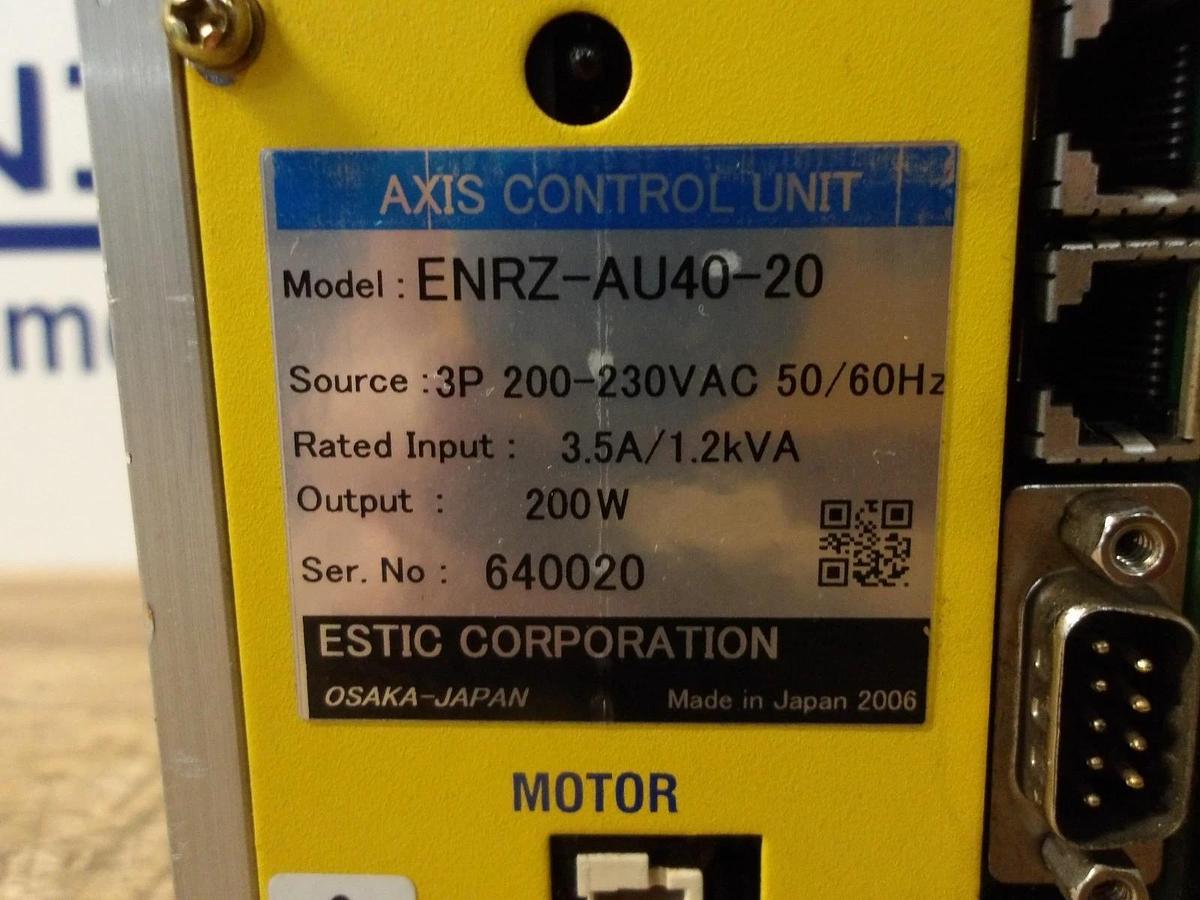 Used ESTIC AXIS ENRZ-AU40-20 CONTROL UNIT, #12181157G USED