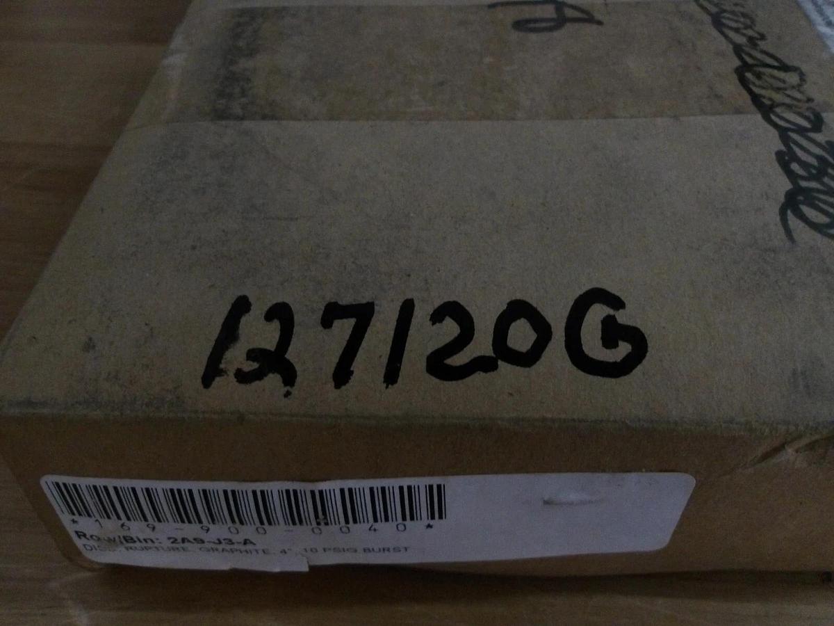 GROUPE 4" GRAPHITE RUPTURE DISC, SERIES 3, #127120G NIB