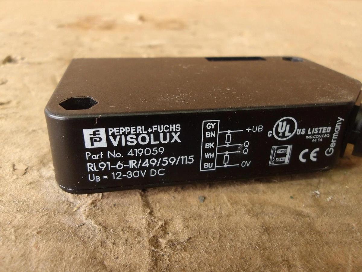 PEPPERL & FUCHS RL91-6-1R/49/59/115 VISOLUX LIGHT BEAM SWITCH, #811150G NIB