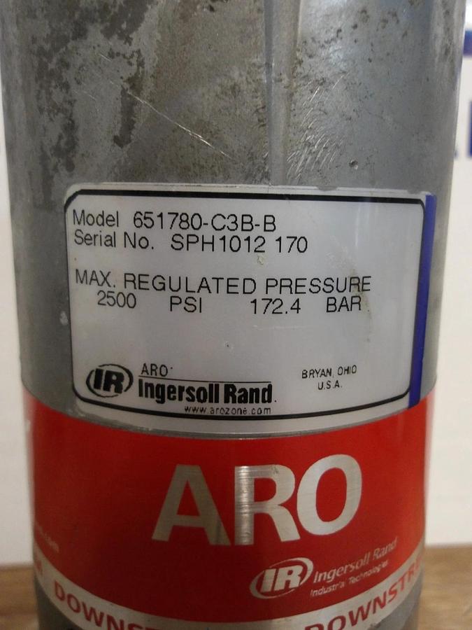 Used ARO INGERSOLL RAND 651780-C3B-B DOWNSTREAM FLUID PRESSURE REGULATOR, #811130G