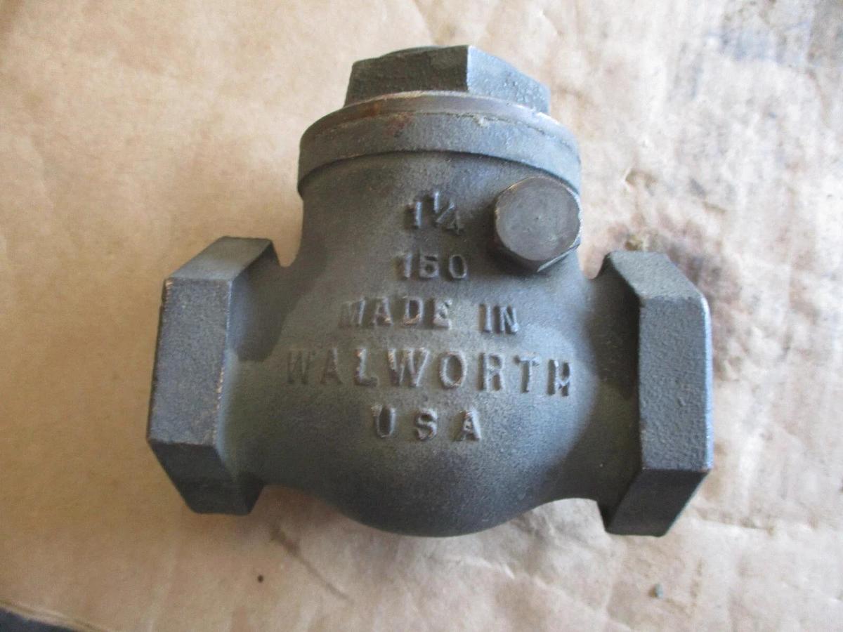 Used WALWORTH 1-1/4" BRONZE CHECK VALVE, #917342J NEW