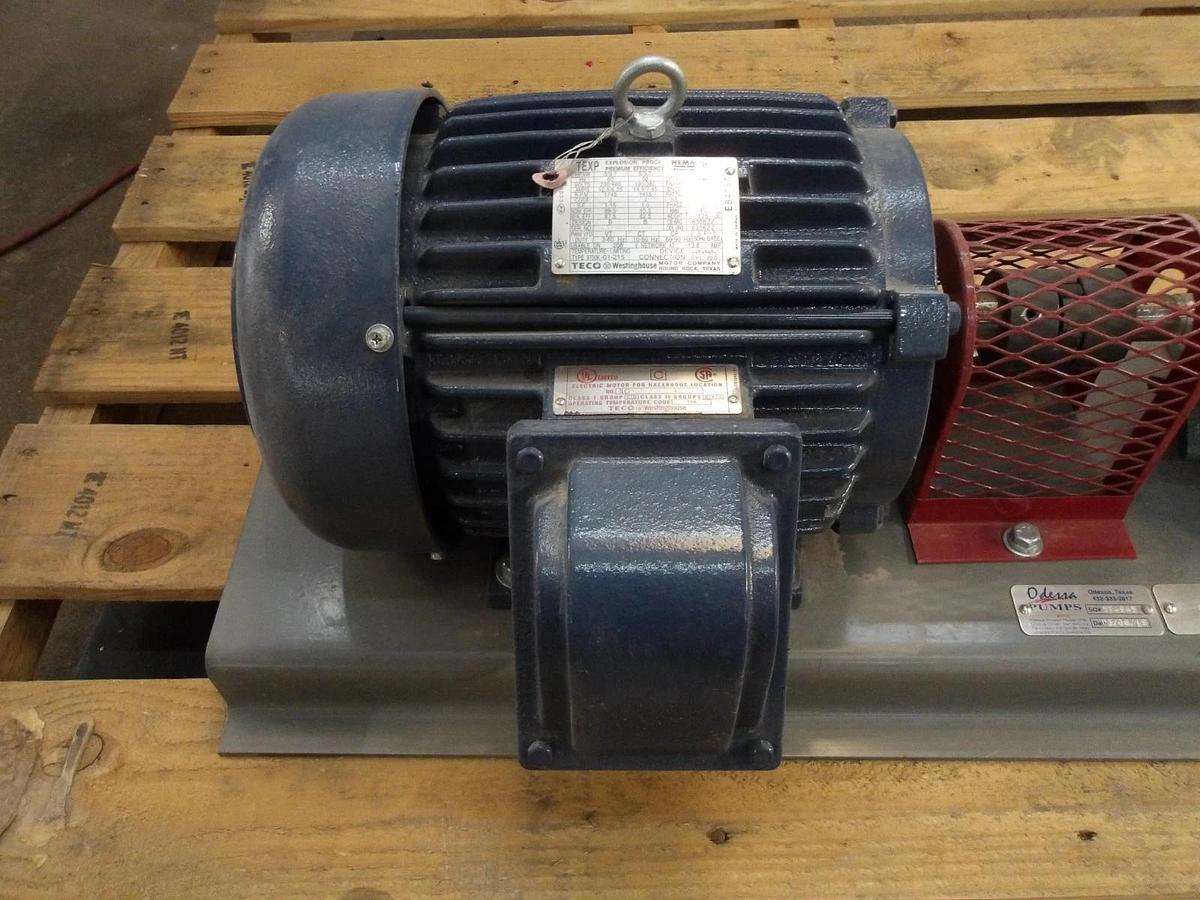Used ROPER 1-1/2" PUMP W/ 5 HP MOTOR, #11111045GJW NEW