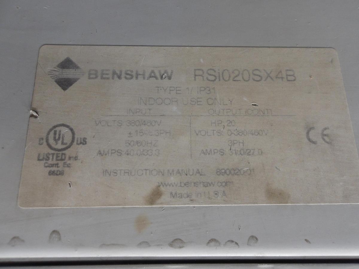 Used BENSHAW RSI1020SX4B SENSORLESS VECTOR DRIVE