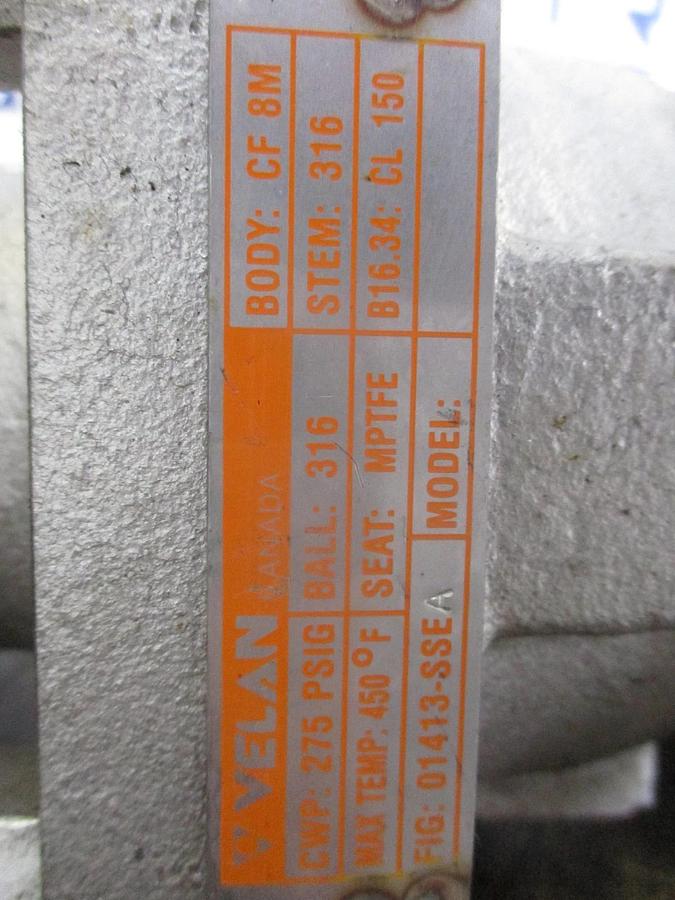 Used VELAN 2" STAINLESS BALL VALVE, #35249J NEW