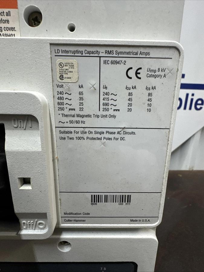 Cutler Hammer LD35K LT3500T 500 Amp Trip Unit! #2201235P New In Box!