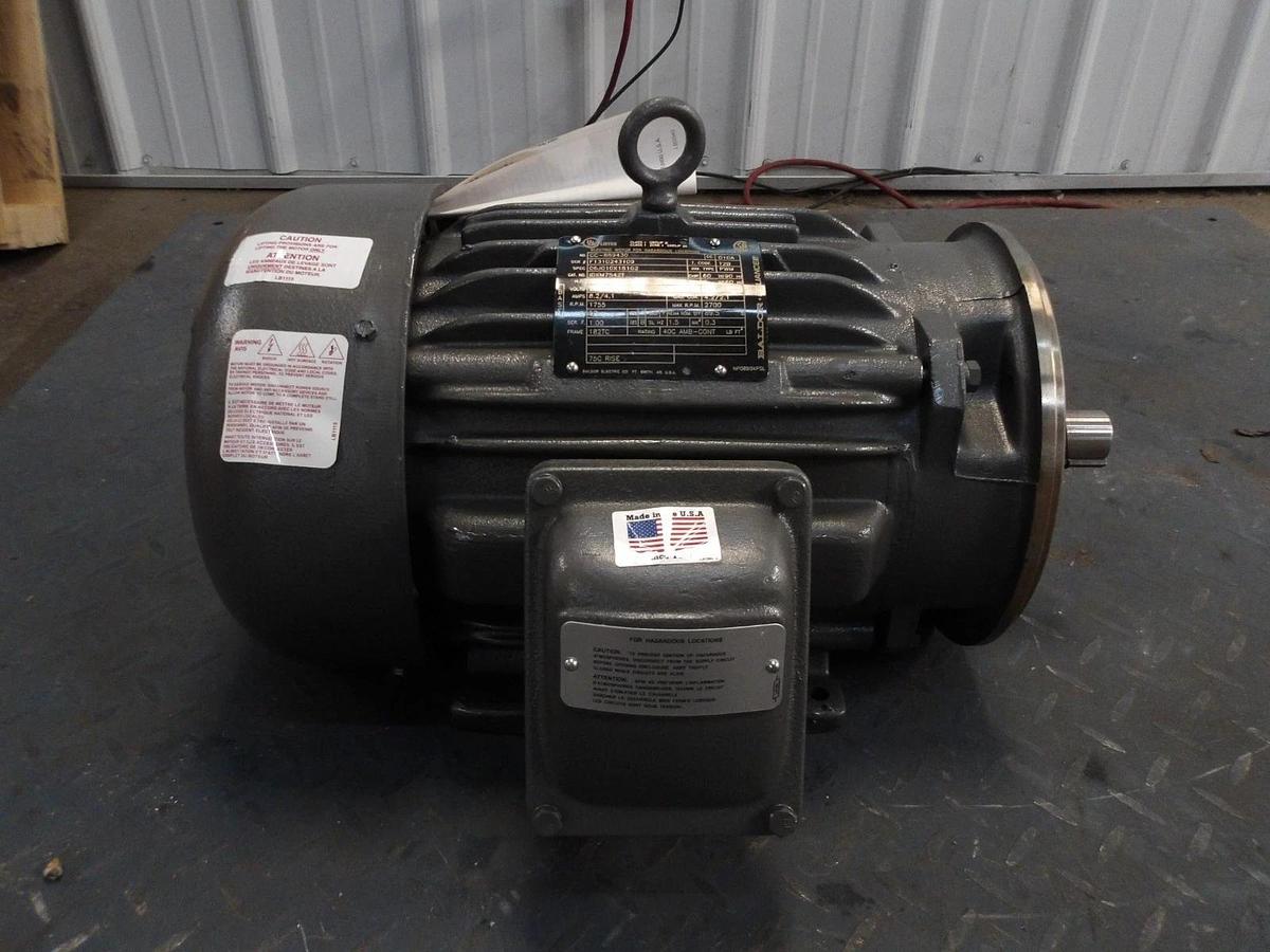Used BALDOR 3 HP MOTOR, FR 182TC, 1755 RPM, 230/460 V, #7211154G NEW