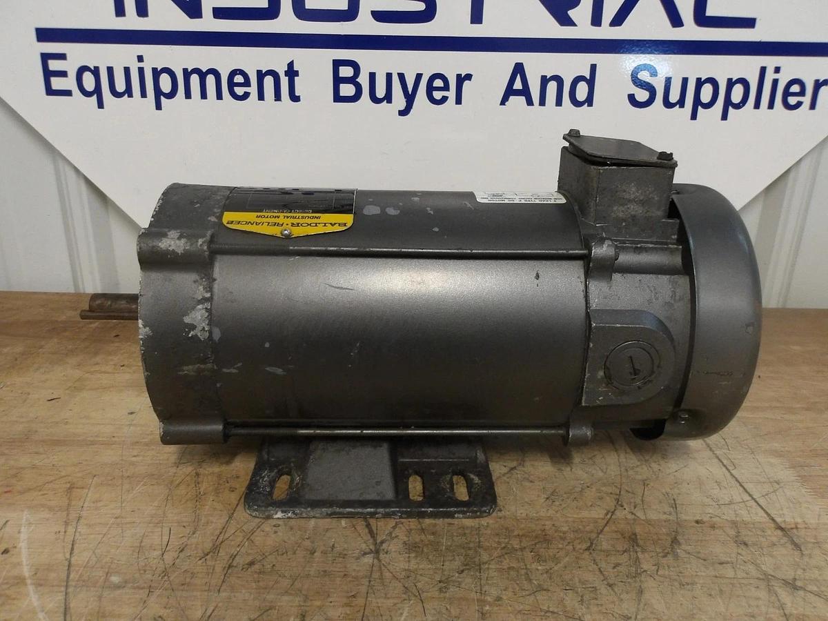 Used BALDOR RELIANCE 1 HP MOTOR, FR 56C, RPM 1750, 180 VDC, #1091015G USED
