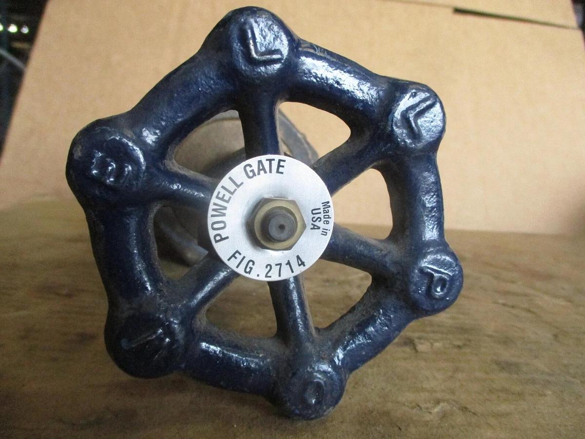 Used POWELL 2" BRASS GATE VALVE, #717315J NEW