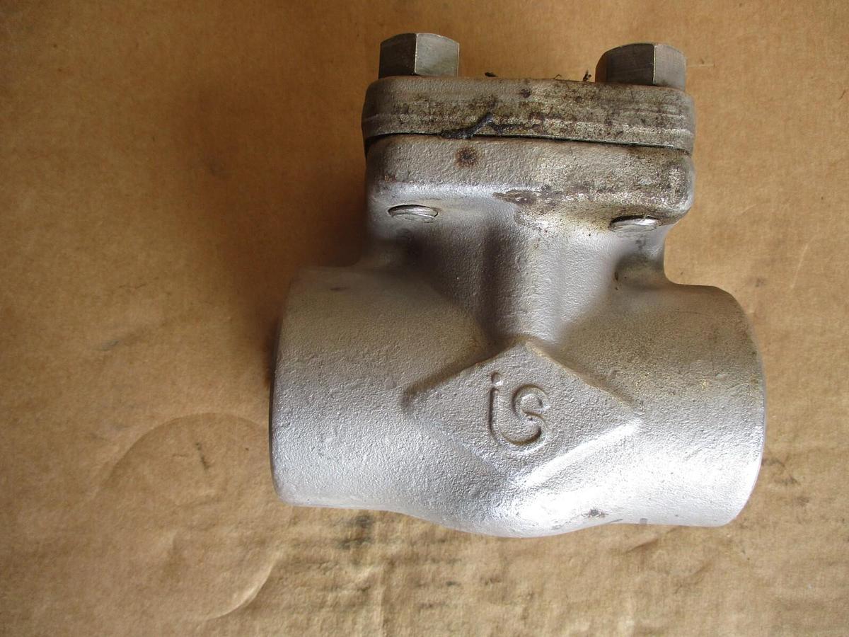 Used WARREN 1-1/2" SWING CHECK VALVE (STAINLESS) F316L, #4161044J NEW