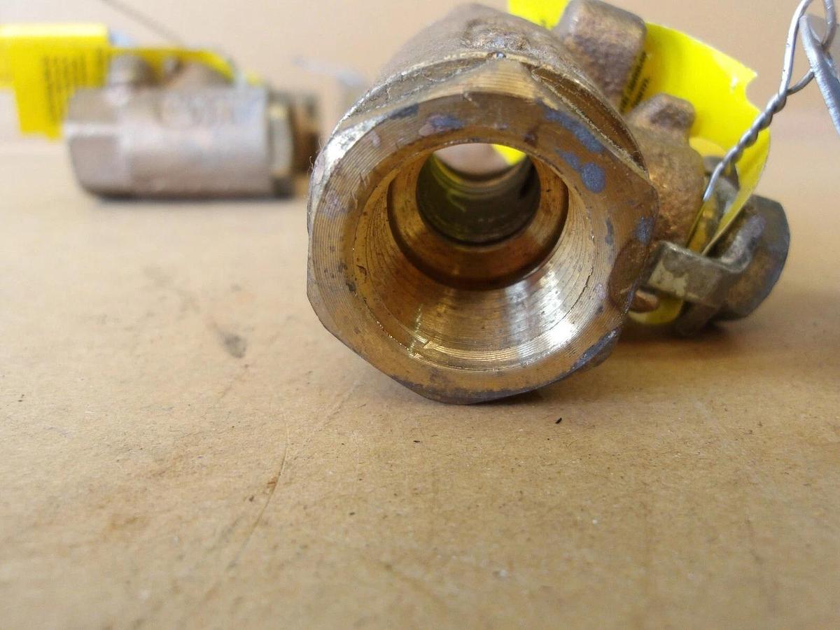Used APOLLO 1/2" BRASS BALL VALVE (LOT OF 5) #610310G NEW