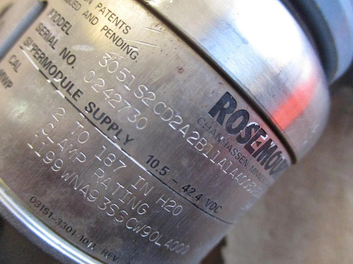 Used ROSEMOUNT 3051 PRESSURE TRANSMITTER, #971241J USED