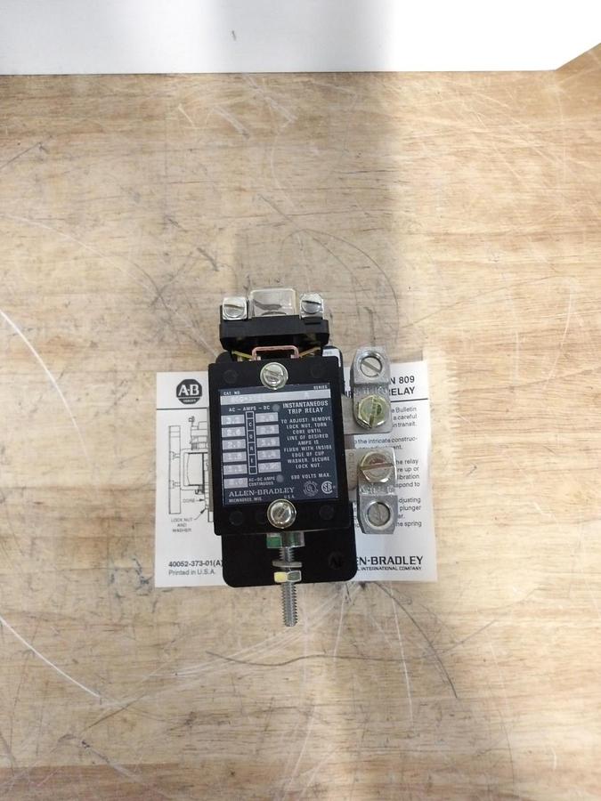 Used ALLEN BRADLEY 809-A01E INSTANTANEOUS TRIP RELAY, #514132G NEW