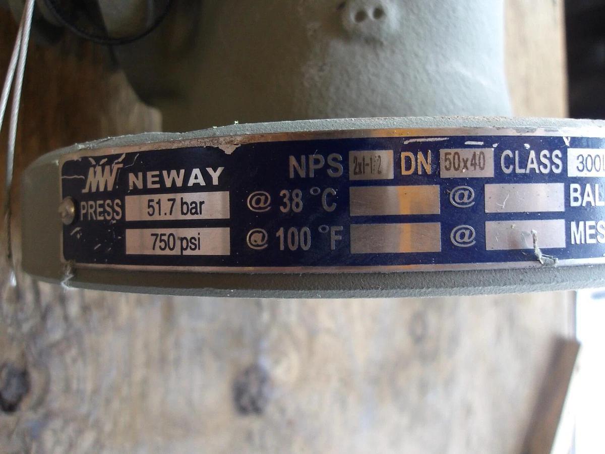 Used NEWAY 300 REDUCED PORT BALL VALVE, #813915 NEW