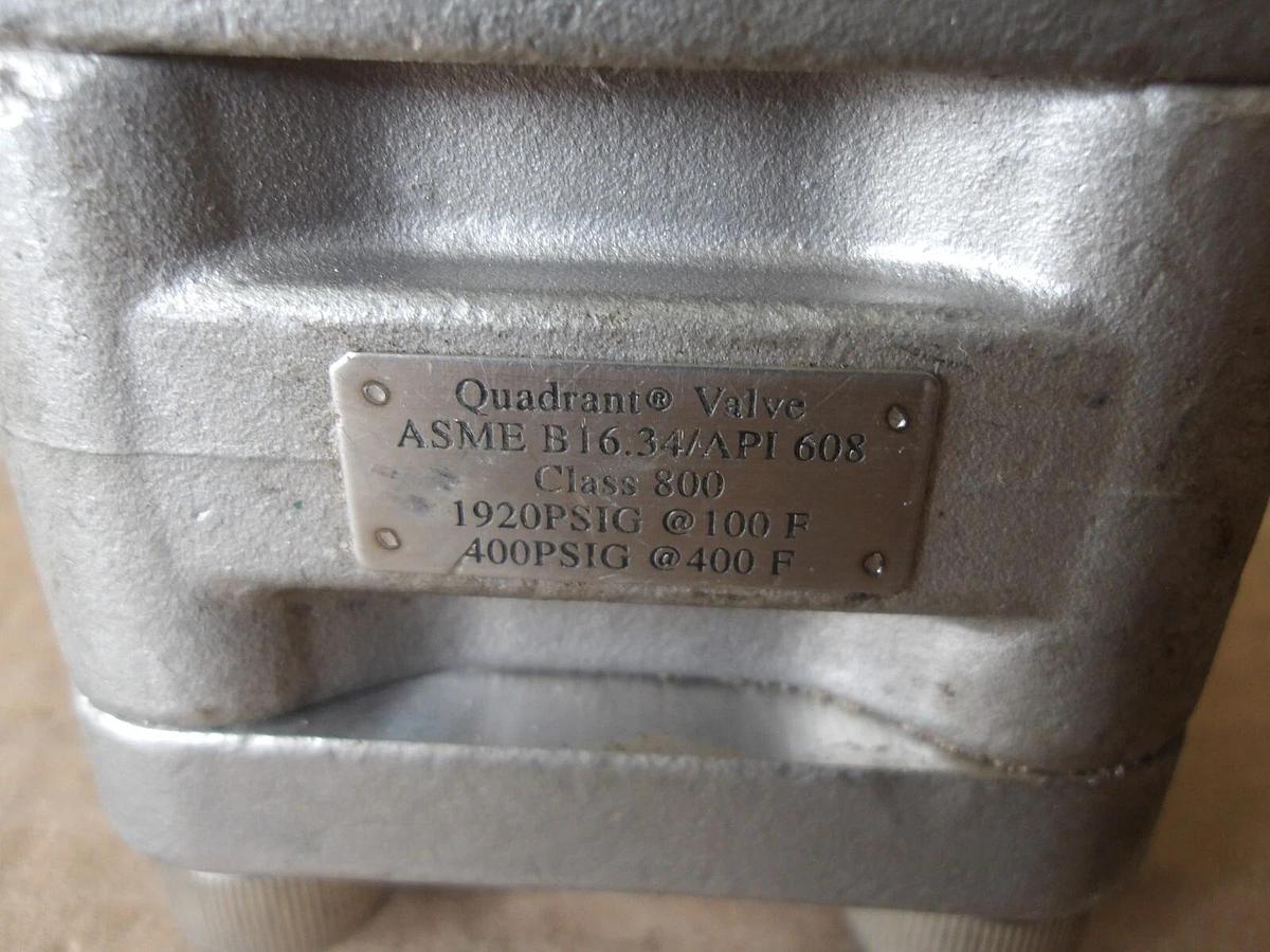 Used QUADRANT 1" SOCKET WELD S/S BALL VALVE, #7221220G NEW