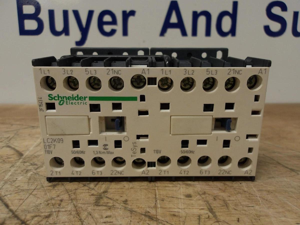 Used SCHNEIDER ELECTRIC LC2K09 REVERSING CONTACTOR 110 V, #41151G USED