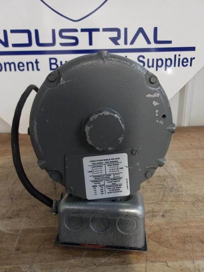 Used ACCO 0.5/0.17 HP HOIST MOTOR W/ BRAKE, FR 56C, 460 V, 1675/550 RPM, #64925G USED