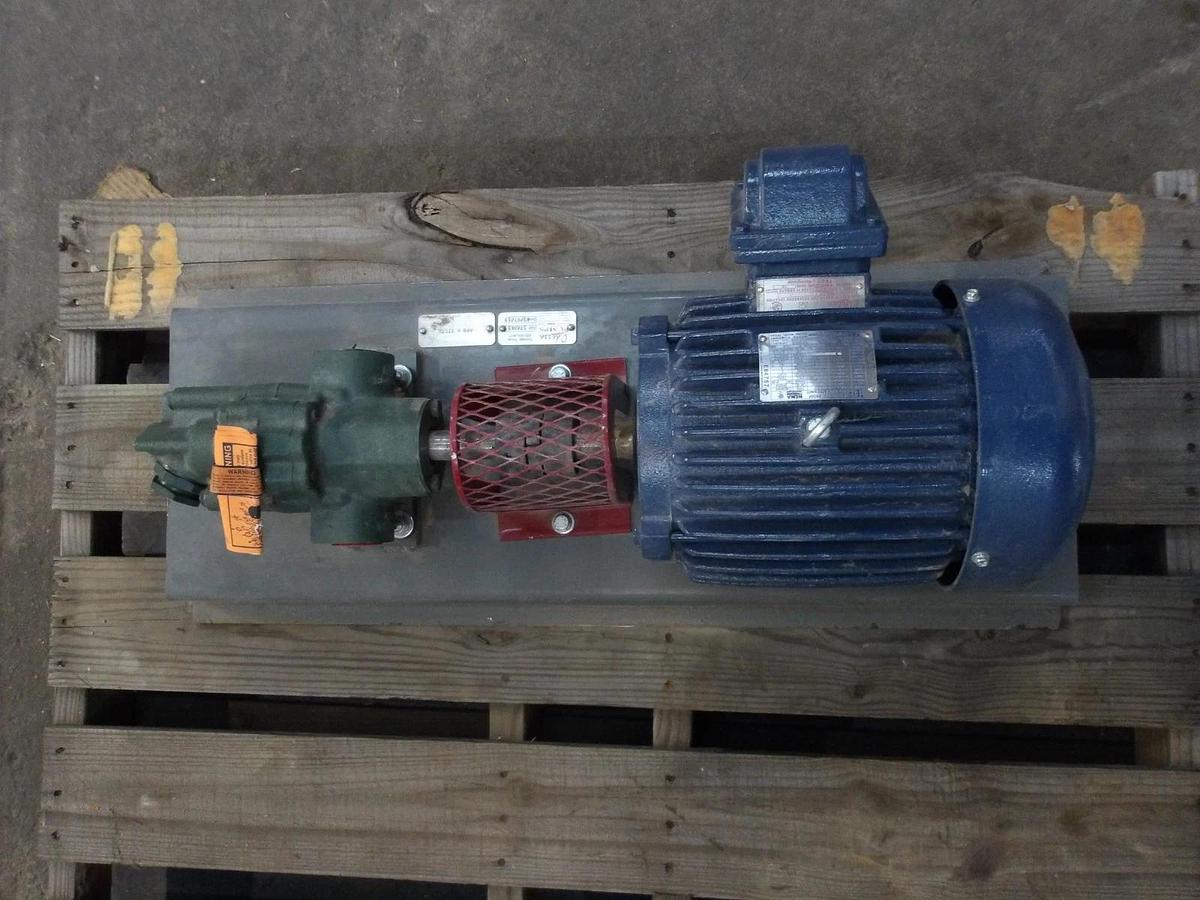 Used ROPER 1-1/2" PUMP W/ 5 HP MOTOR, #1111239GJW NEW