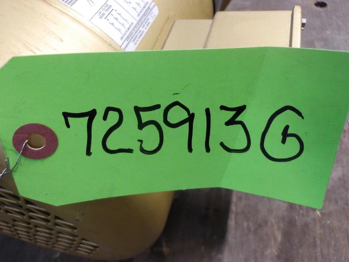 Used BALDOR RELIANCE 5 HP MOTOR, FR 184TC, 3450 RPM, 230/460 V, #725913G USED