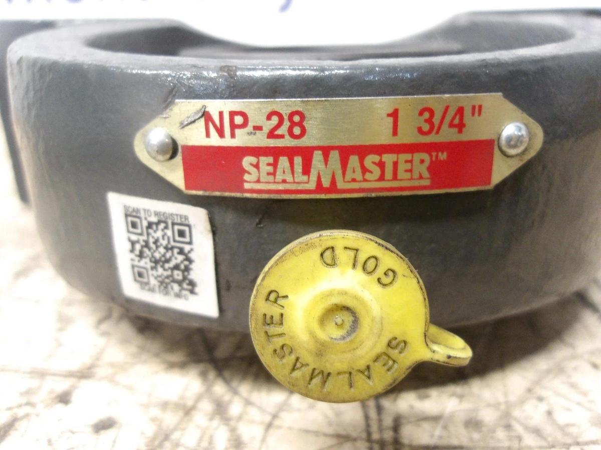 Used SEAL MASTER NP-28 PILLOW BLOCK BEARING 1-3/4", #7291150G NEW