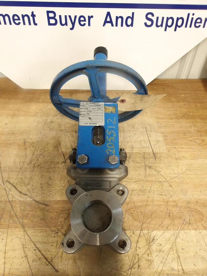 Used ACT 2" S/S KNIFE GATE VALVE 20-3636RE, #922215G USED