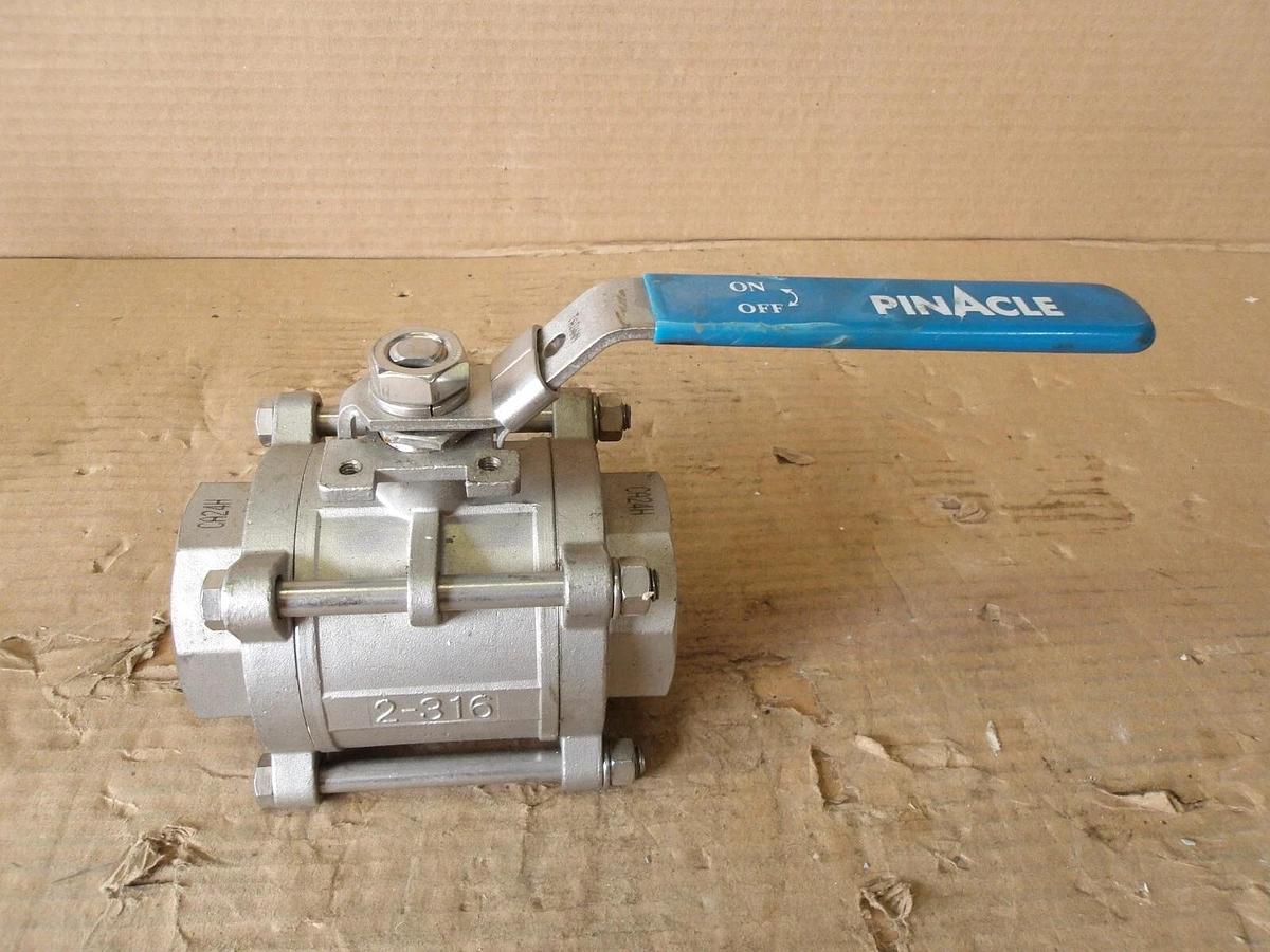 Used PINACLE 2" S/S BALL VALVE, #812125G NEW