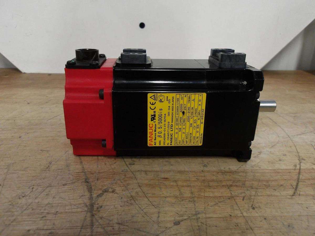 Used FANUC A06B-0115-B704 AC SERVO MOTOR, 4000 RPM, #616248G USED