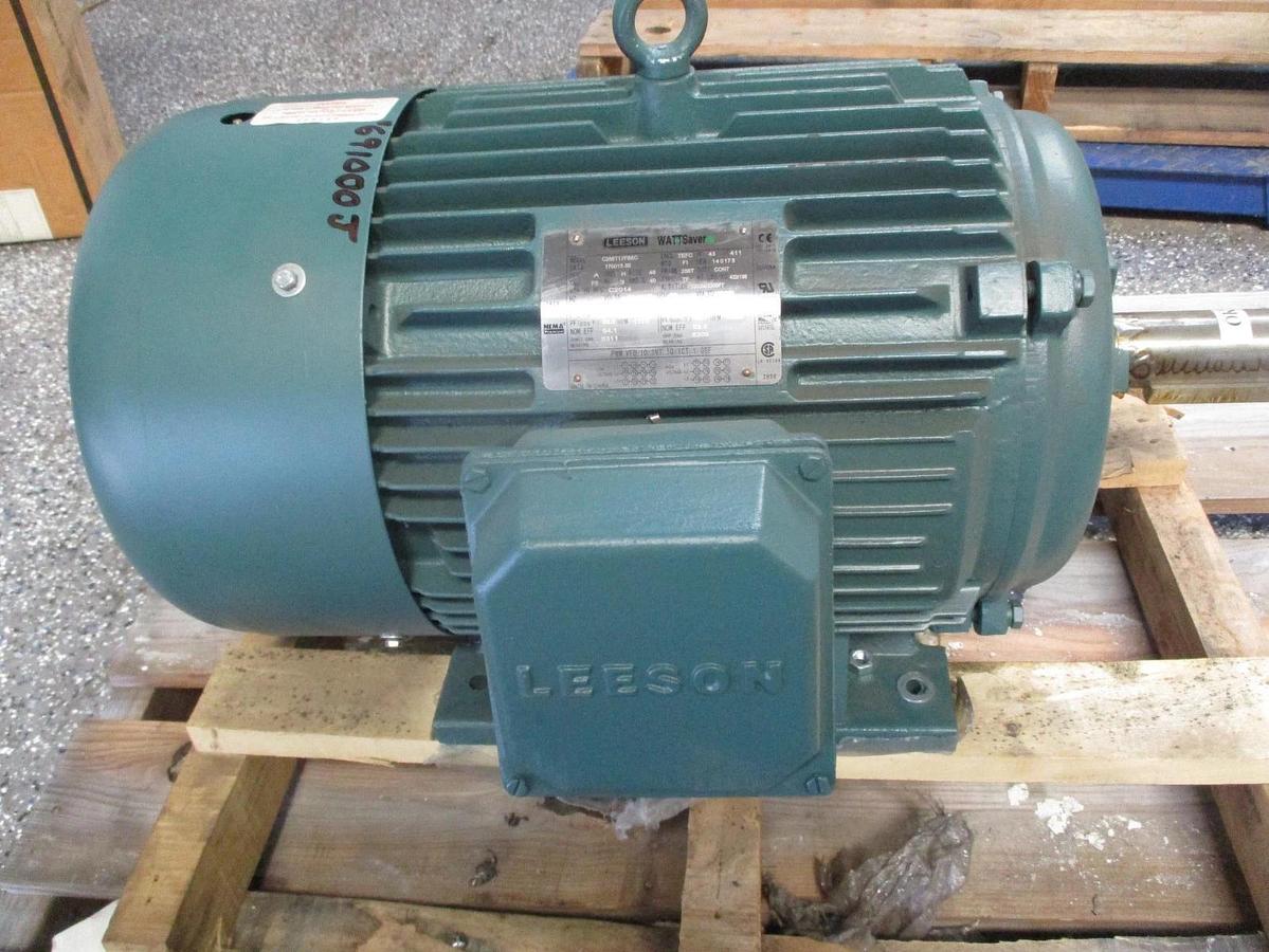 Used LEESON 30 25 HP MOTOR, FR 286T, 1770 1480 RPM, #691000J NEW