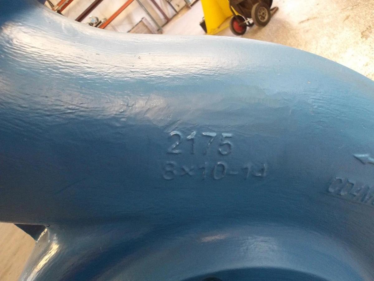 Used GOULDS (SUMMIT)3175M 8X10-14 STAINLESS PUMP W/ 50 HP MOTOR ON BASE, #420211G NEW