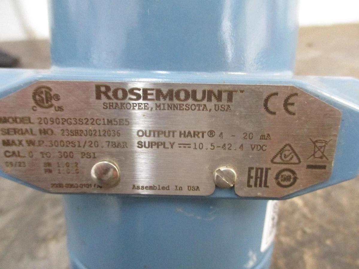 Used ROSEMOUNT 2090P PRESSURE TRANSMITTER, #35108J NEW
