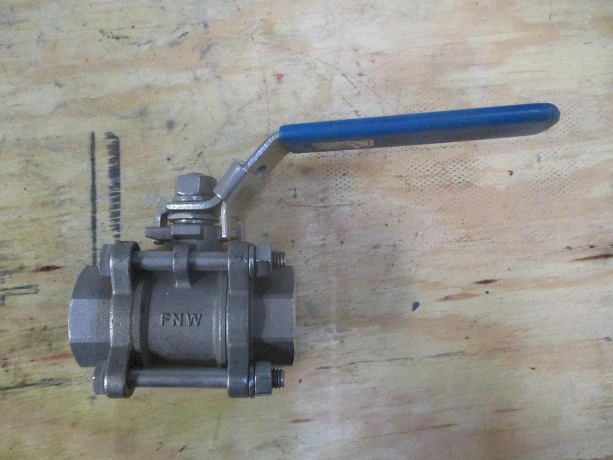 Used FNW 1" SOCKET WELD STAINLESS BALL VALVE, #1201023J NEW