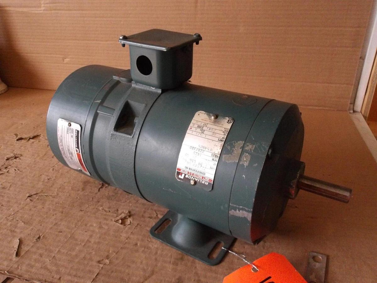 Used RELIANCE 1/2 HP DUTY MASTER AC MOTOR W/ BRAKE, FR L56, #1011100G NEW