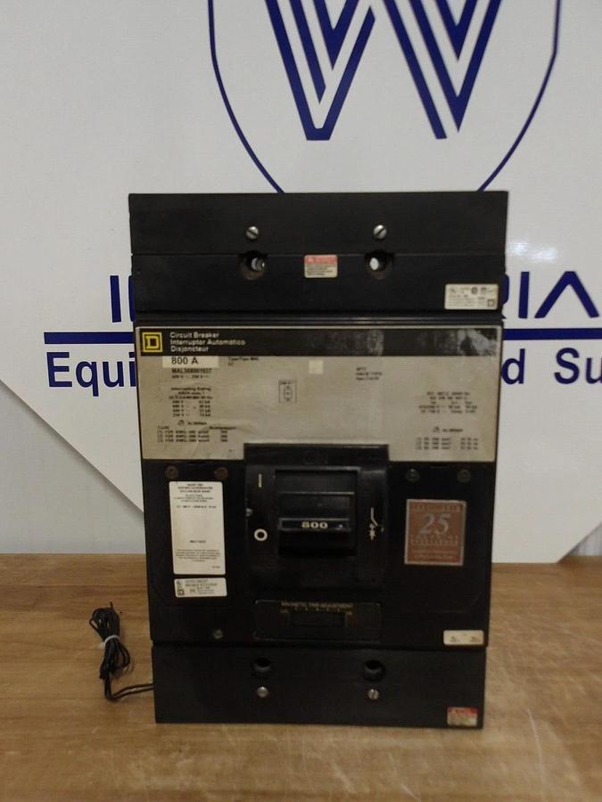 Used SQUARE D 800 AMP BREAKER 600/250 V, #2211006G USED