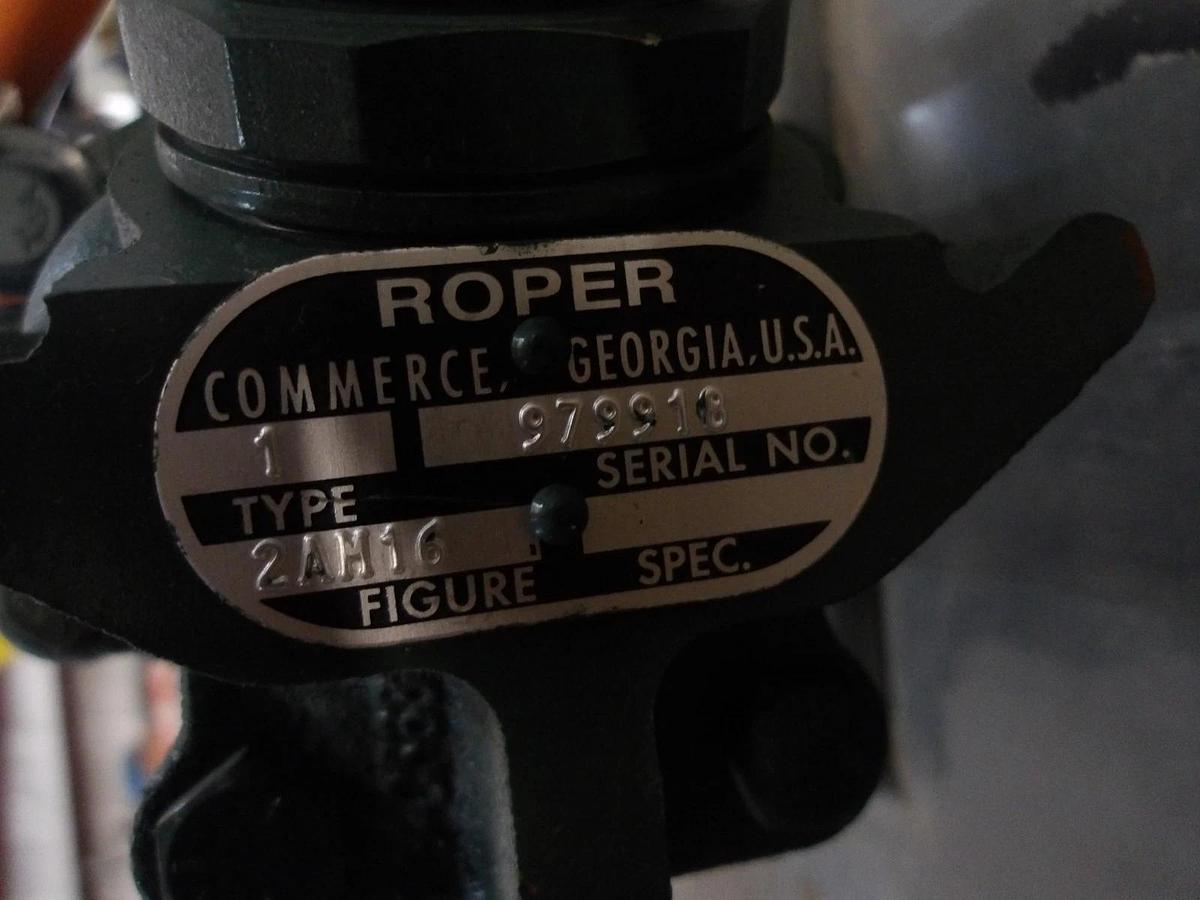 Used ROPER 1-1/2" PUMP W/ 5 HP MOTOR, #1111239GJW NEW
