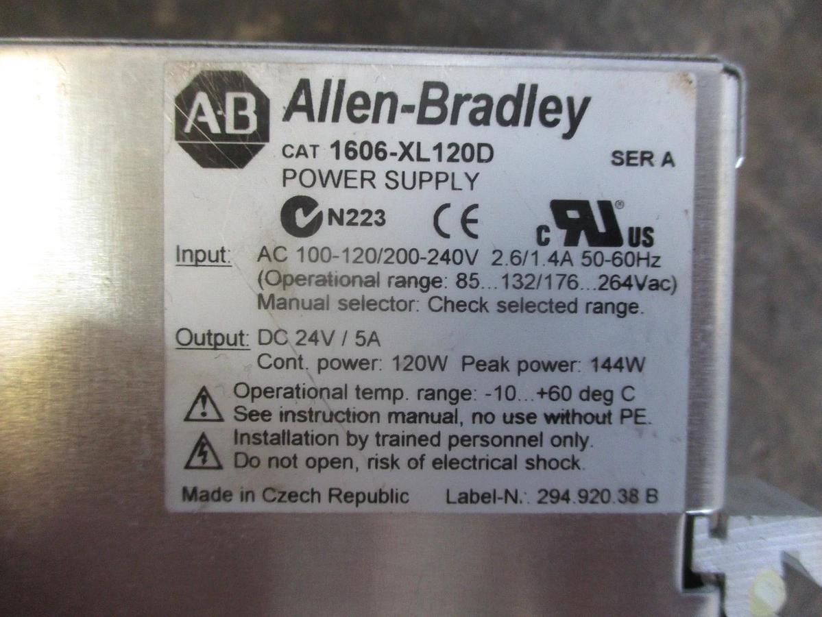 Used ALLEN BRADLEY 1606-XL120D POWER SUPPLY, #33915J USED