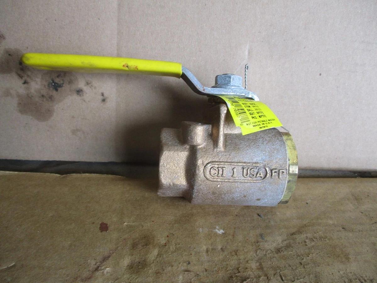 Used APOLLO 1" BRONZE BALL VALVE, #681136J NEW