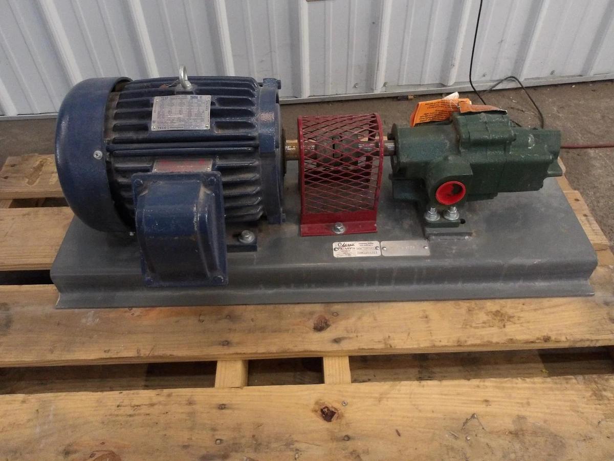 Used ROPER 1-1/2" PUMP W/ 5 HP MOTOR, #11111140GJW NEW
