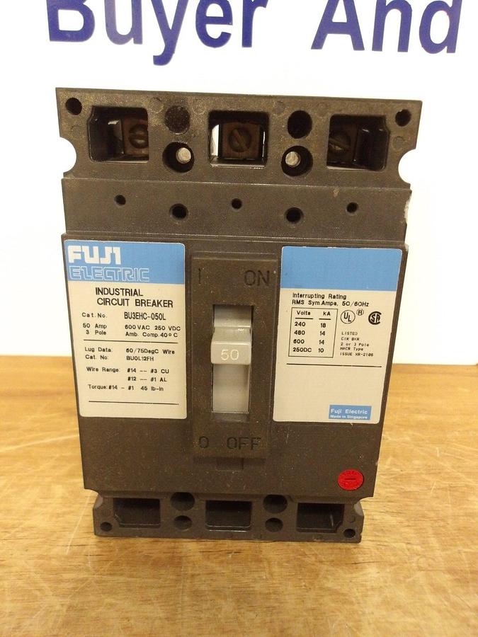 FUJI 50 AMP BREAKER 600 VAC - 250 VDC, #2251140G NIB