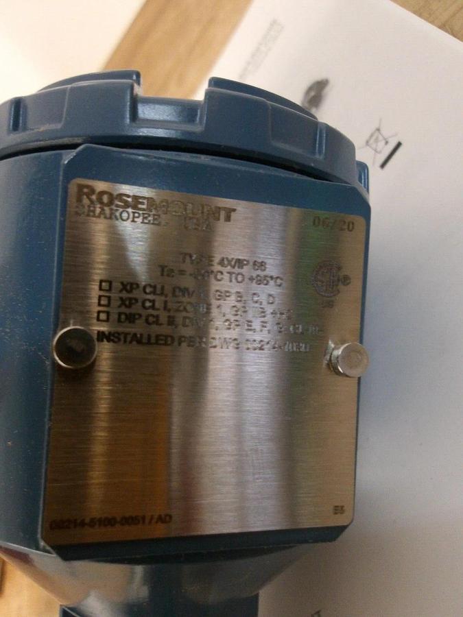 ROSEMOUNT 214C SENSOR TRANSMITTER, PT100, #318930G NIB