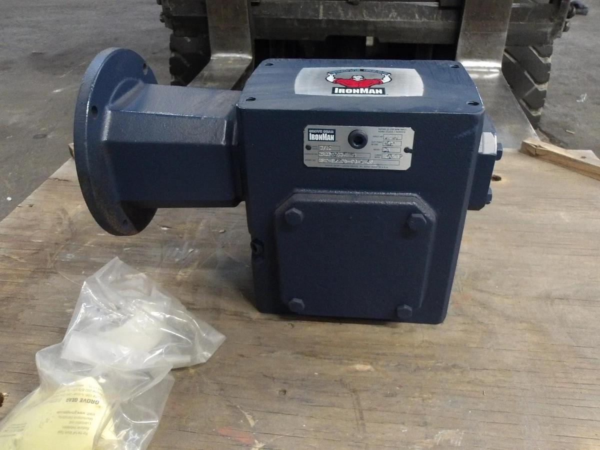 Used GROVE GEAR IRONMAN GRG-BM826-60-L-56 SPEED REDUCER, RATIO 60:1, #7231108G NEW
