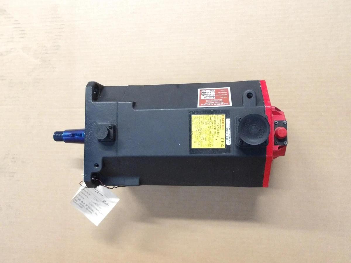 Used FANUC A06B-0247-B605 AC SERVO MOTOR, 3000 RPM, #528850G REMANUFACTURED