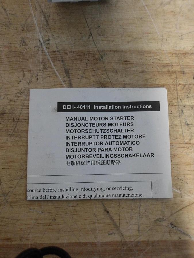 GE GPS1BSAE MANUAL MOTOR STARTER, #520931G NIB