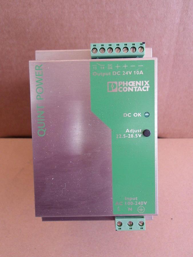 Used PHOENIX QUINT PS-100-240AC/24DC/10 POWER SUPPLY, #422305G USED