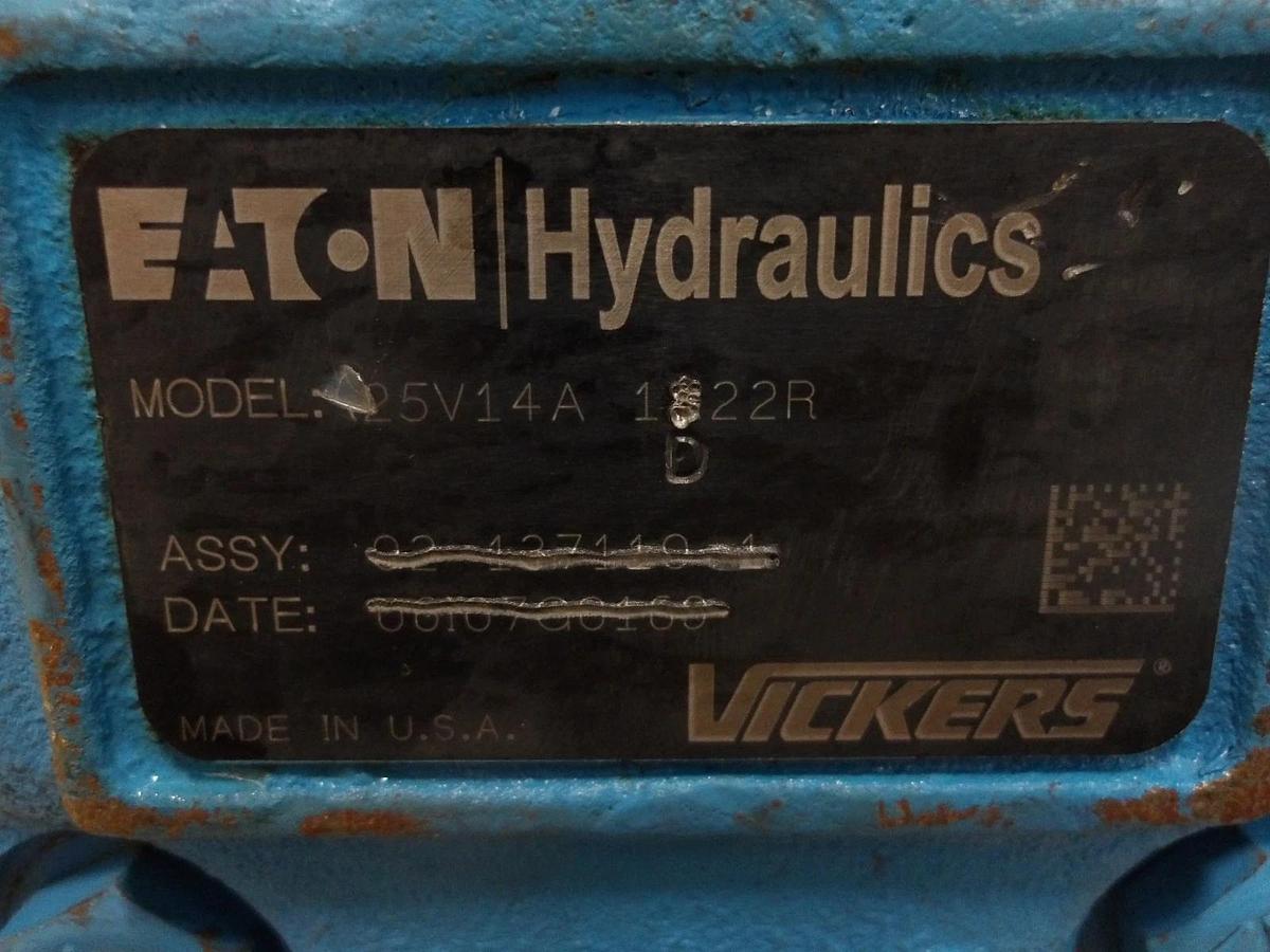 Used EATON VICKERS 25V14A-1D22R HYDRAULIC PUMP, #1081105G NEW