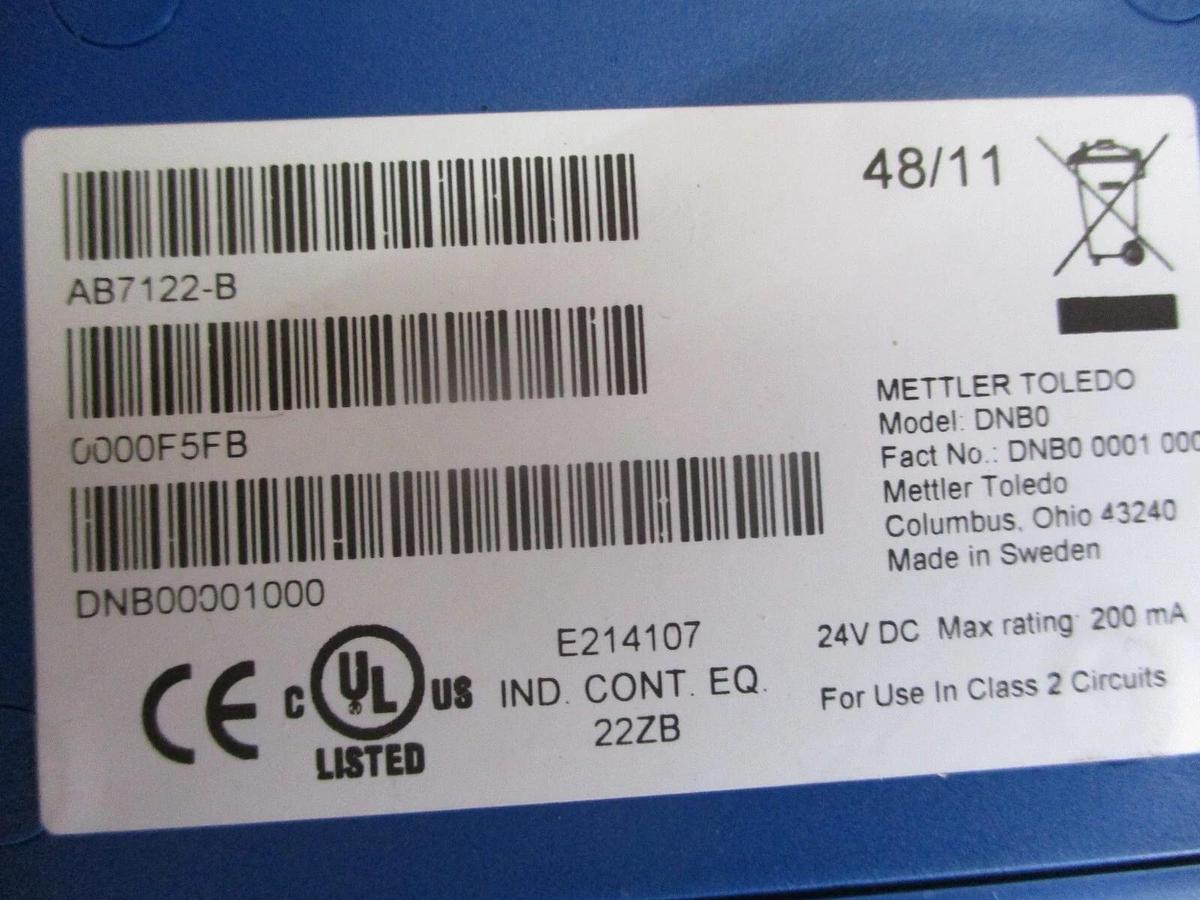 METTLER TOLEDO DN80 DEVICE NET MODULE, #79326J NIB
