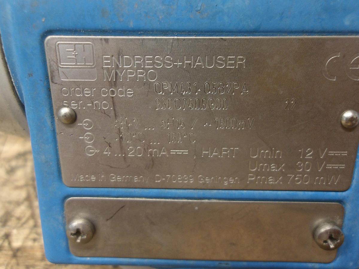 Used ENDRESS HAUSER CPM431-05B2PA P/H TRANSMITTER