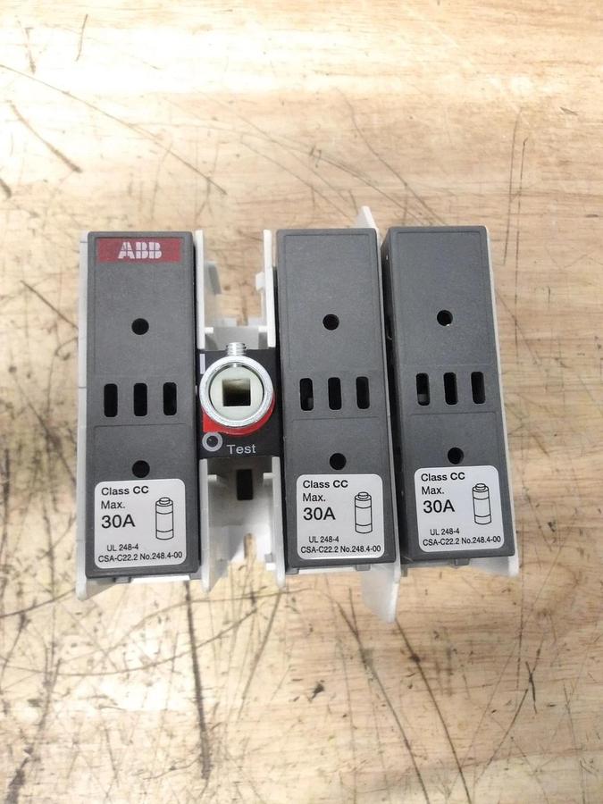 Used ABB 30 AMP GENERAL PURPOSE SWITCH 0S30FACC12, 600 V, #2261130G NEW