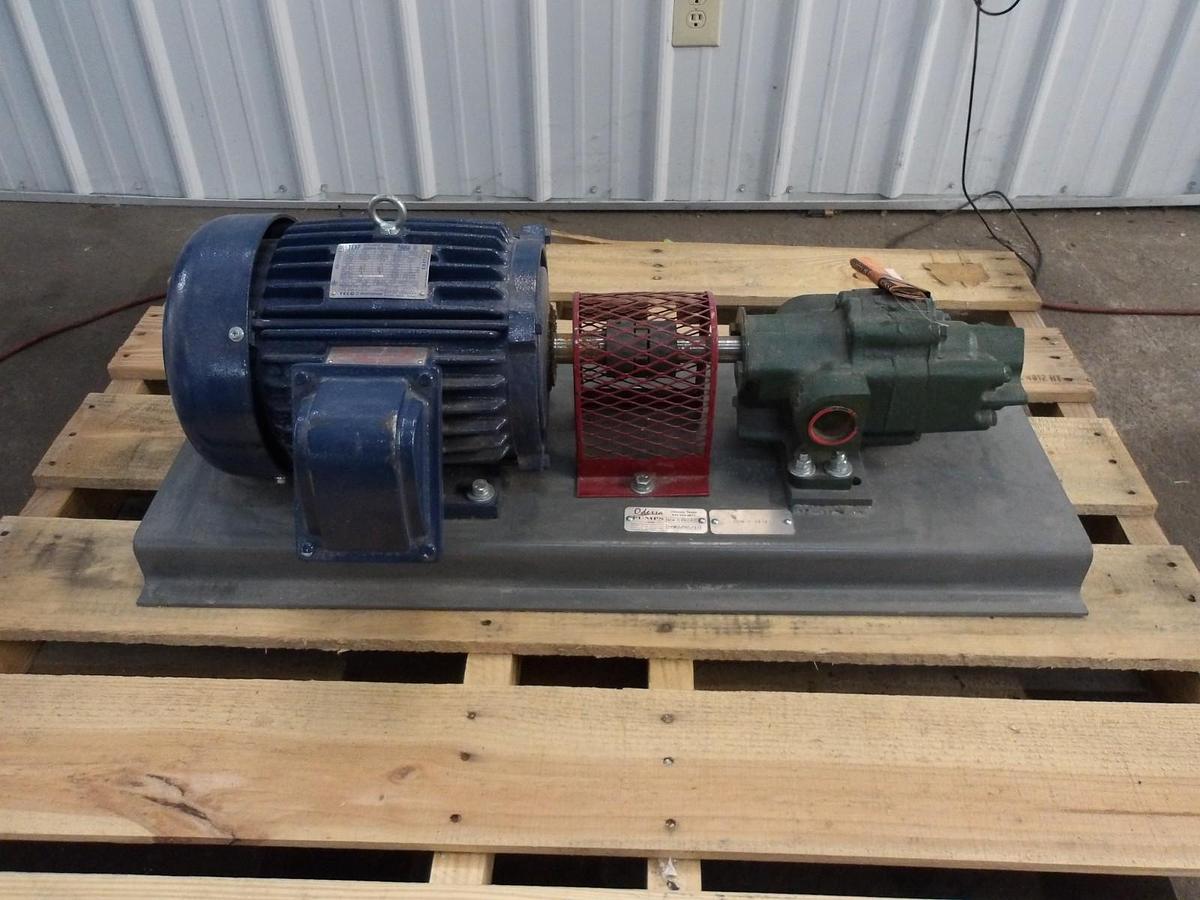 Used ROPER 1-1/2" PUMP W/ 5 HP MOTOR, #11111108GJW NEW